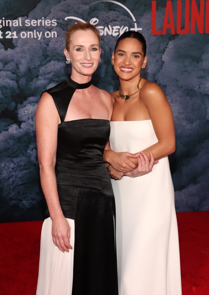 LOS ANGELES, CALIFORNIA - SEPTEMBER 15: (L-R) Genevieve O'Reilly and Adria Arjona arrive at the special 3-episode launch event for Lucasfilm's original series Andor at the El Capitan Theatre in Hollywood, California on September 15, 2022. (Photo by Jesse Grant/Getty Images for Disney)