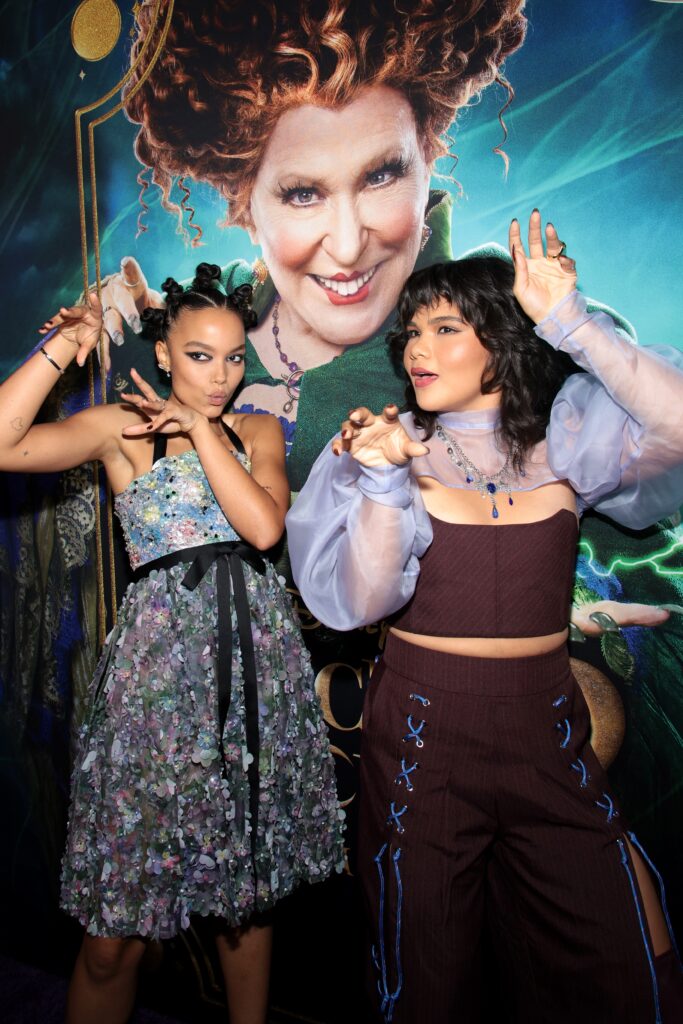 NEW YORK, NEW YORK - SEPTEMBER 27: Whitney Peak and Belissa Escobedo attend the Hocus Pocus 2 World Premiere at AMC Lincoln Square on September 27, 2022 in New York City. (Photo by Dimitrios Kambouris/Getty Images for Disney)