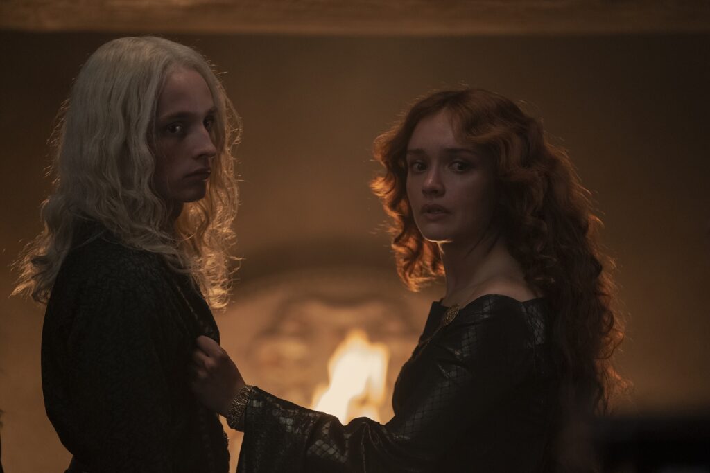 Prince Aegon Targaryen and Queen Alicent Hightower