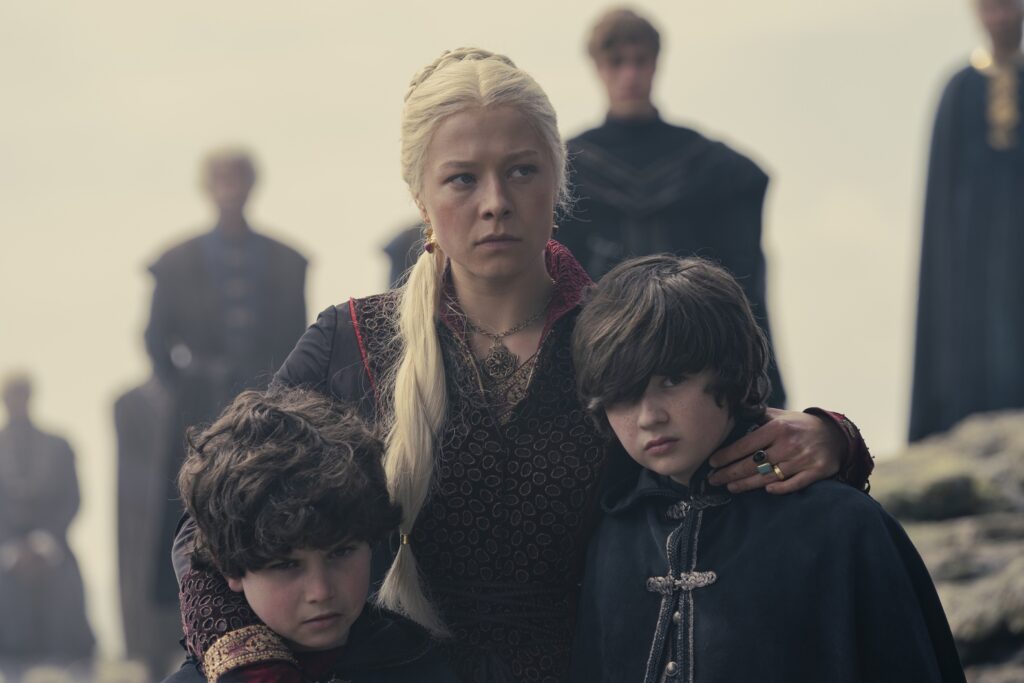 Prince Lucerys Velaryon, Princess Rhaenyra Targaryen, an Prince Jacaerys Velaryon