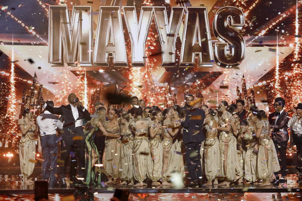 AMERICA’S GOT TALENT -- “Finale Results” Episode 1720 -- Pictured: (l-r) Terry Crews, Mayyas -- (Photo by: Trae Patton/NBC)
