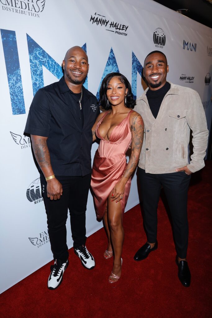 L to R: Brittany S. Hall, Demetrius Shipp Jr., Kris D. Lofton attends the “Imani” premiere | Photo Credit: Arnold Turner/ Getty Images