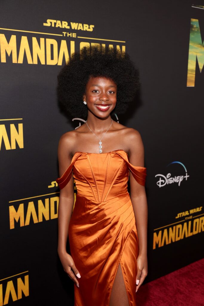 LOS ANGELES, CALIFORNIA - FEBRUARY 28: Danielle Jalade attends the Mandalorian special launch event at El Capitan Theatre in Hollywood, California on February 28, 2023. (Photo by Jesse Grant/Getty Images for Disney
