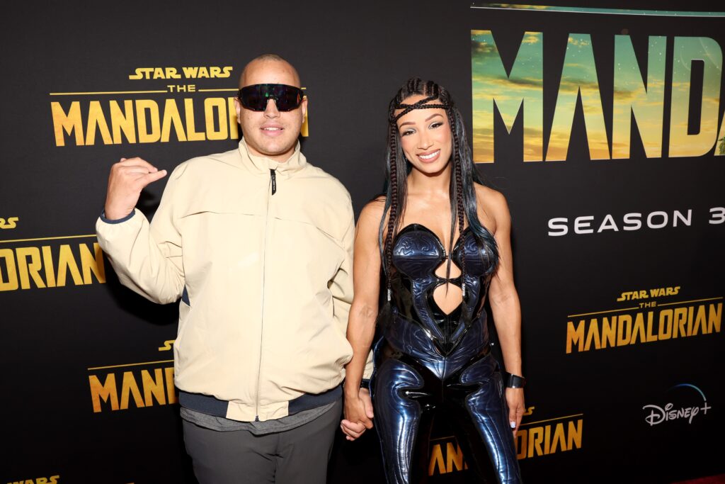LOS ANGELES, CALIFORNIA - FEBRUARY 28: (L-R) Sarath Ton and Mercedes Varnado attend the Mandalorian special launch event at El Capitan Theatre in Hollywood, California on February 28, 2023. (Photo by Jesse Grant/Getty Images for Disney)