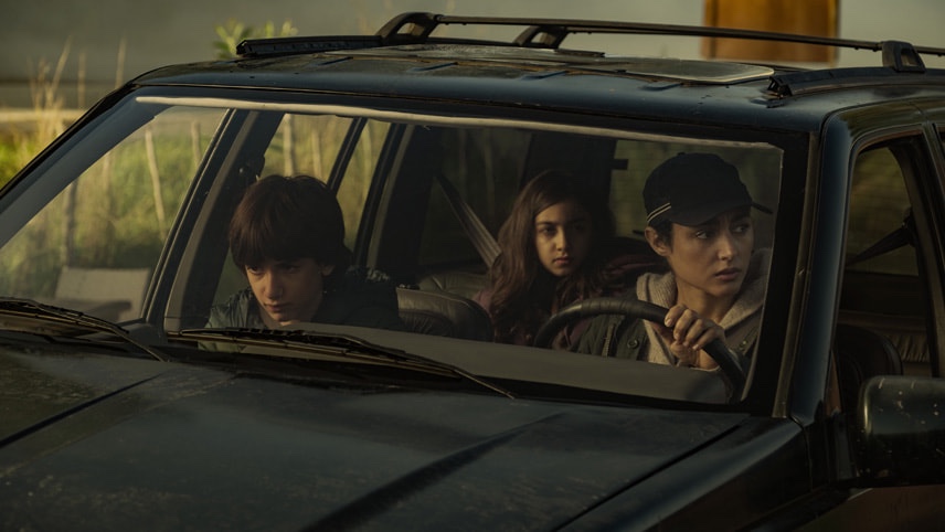 Azhy Robertson, Tara Moayedi and Golshifteh Farahani in “Invasion,” premiering August 23, 2023 on Apple TV+. Azhy Robertson, Tara Moayedi and Golshifteh Farahani in "Invasion," premiering August 23, 2023 on Apple TV+.