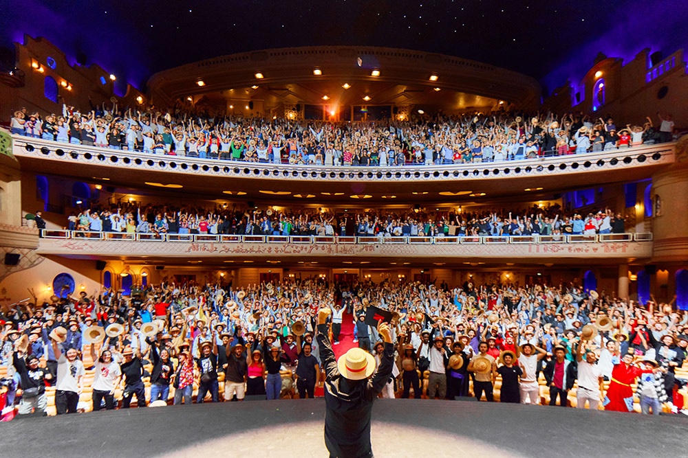 French ‘One Piece’ fans gather in Paris before an advance screening.