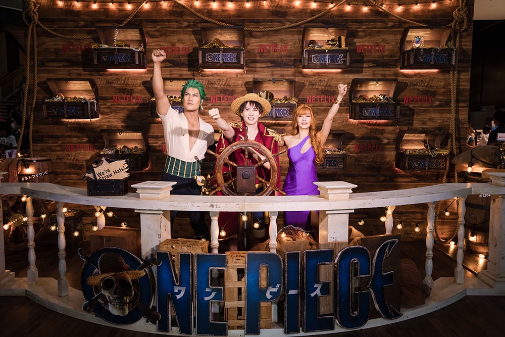 'One Piece' superfans in cosplay at the fan exhibition in Tokyo.