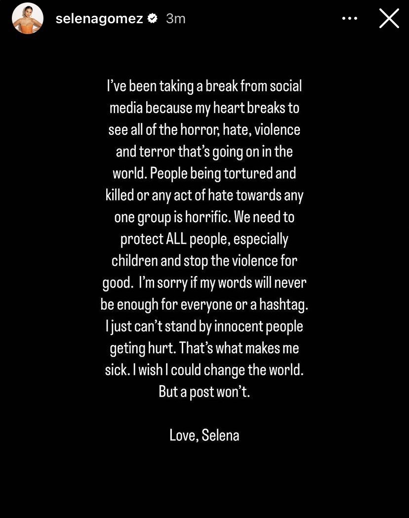 Selena Gomez’s statement