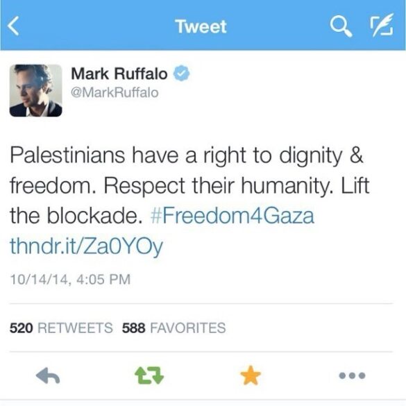 Mark Ruffalo Supporting Palestine
