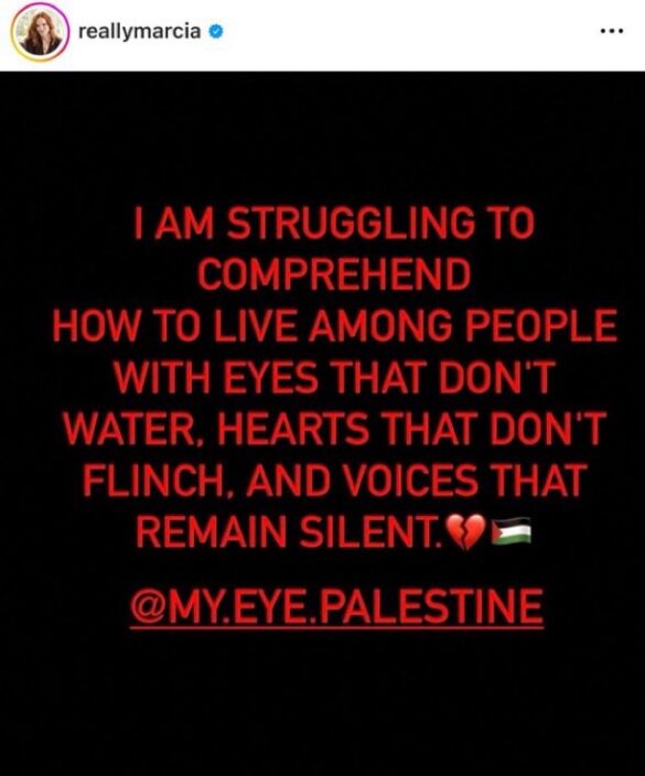 Marcia Cross Supporting Palestine