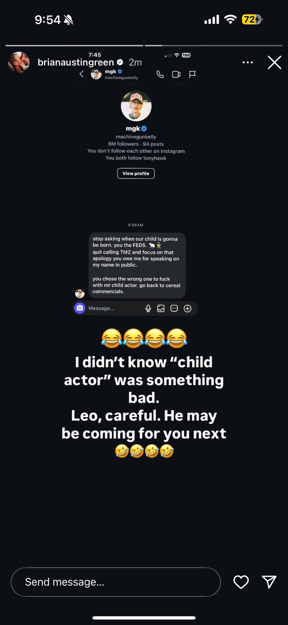Brian Austin Green Instagram DMs