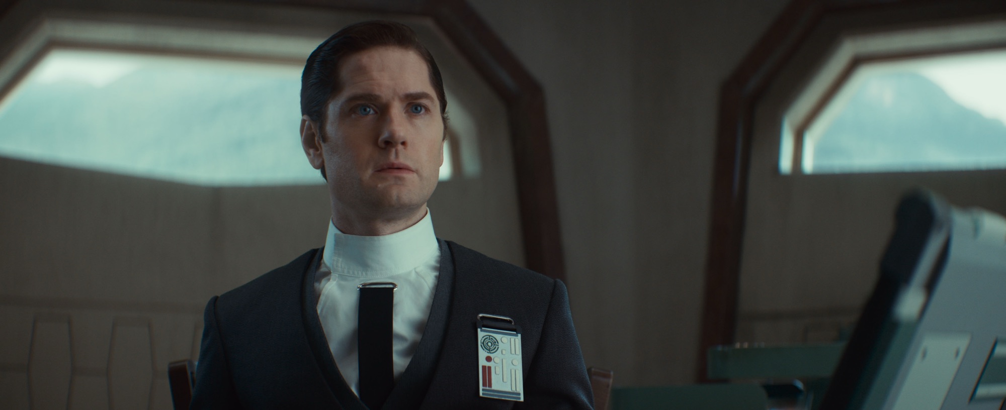 Syril Karn (Kyle Soller) in Lucasfilm's ANDOR Season 2, exclusively on Disney+. ©2024 Lucasfilm Ltd. &amp; TM. All Rights Reserved.