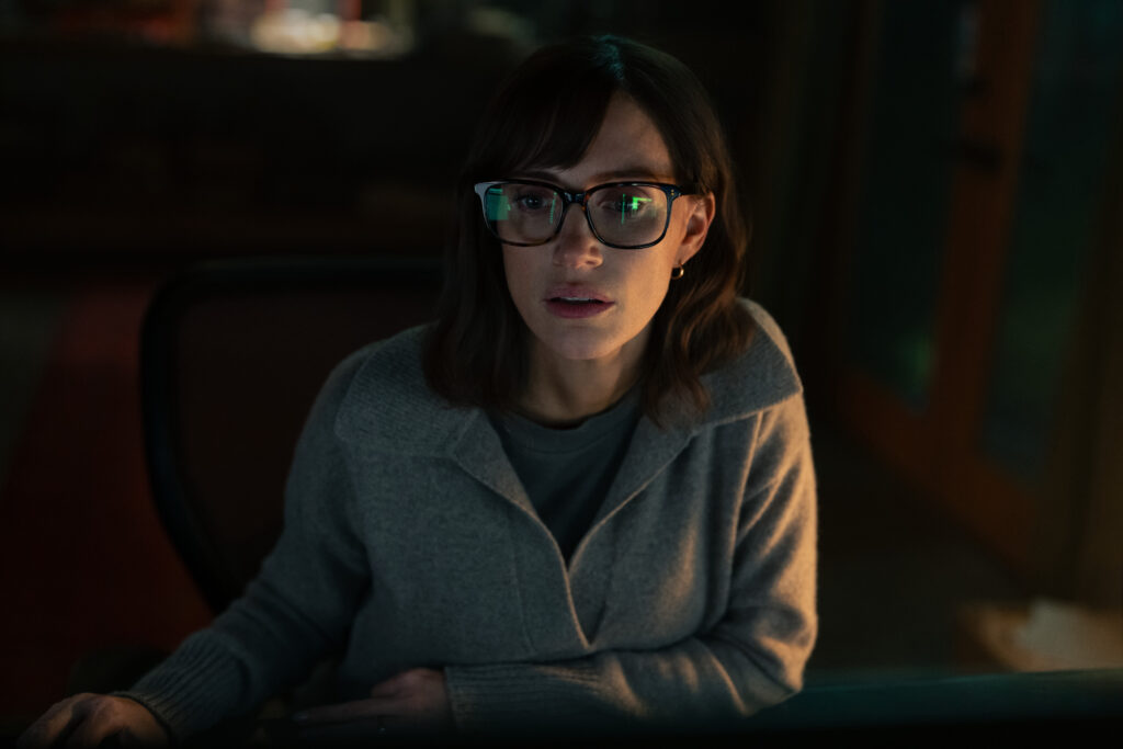 Episode 3. Jessica Chastain in "The Savant," premiering September 12, 2025 on Apple TV+.