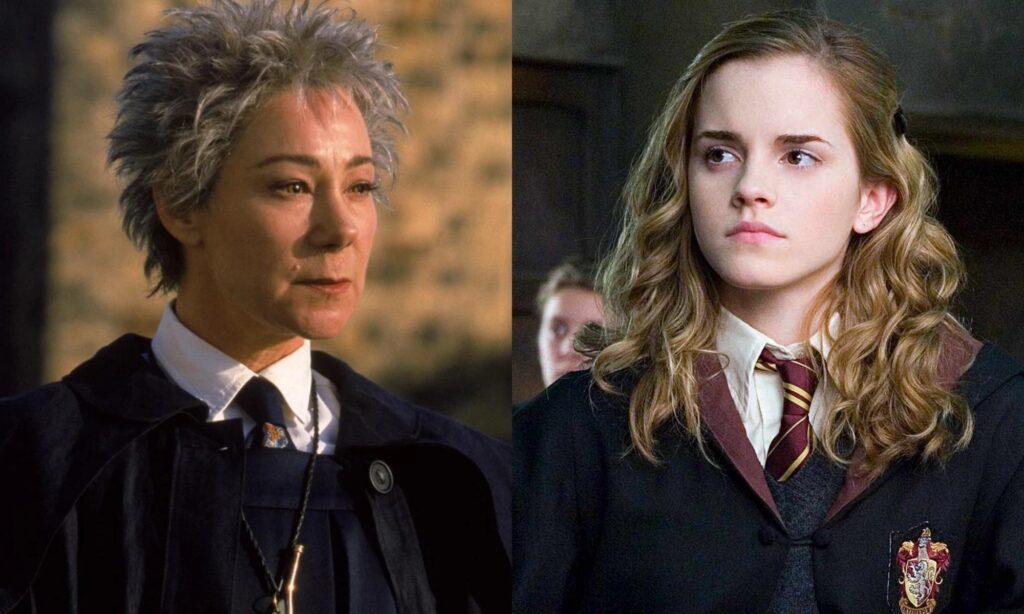 Zoë Wanamaker and. Emma Watson in Harry Potter