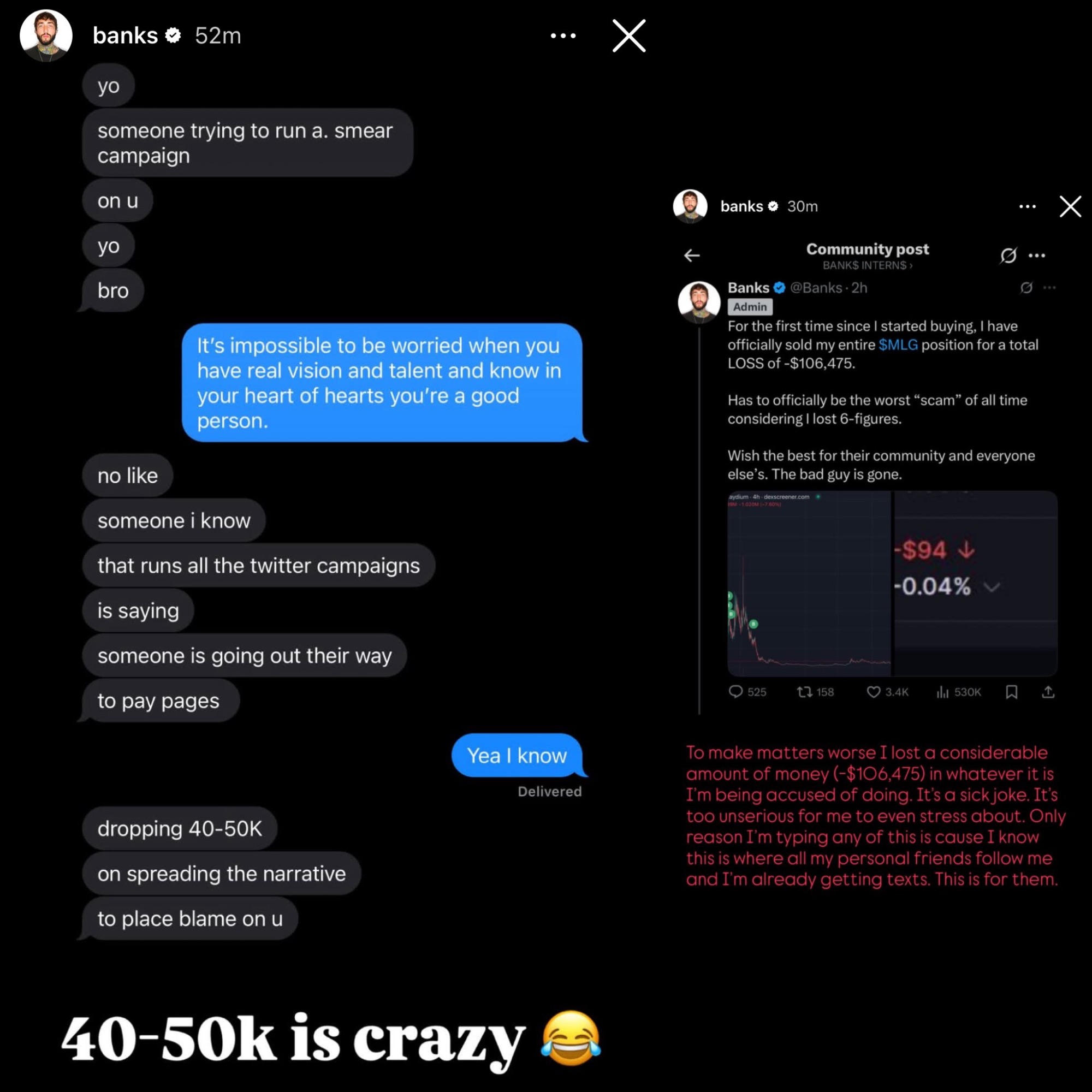 FaZe Banks' Instagram Story