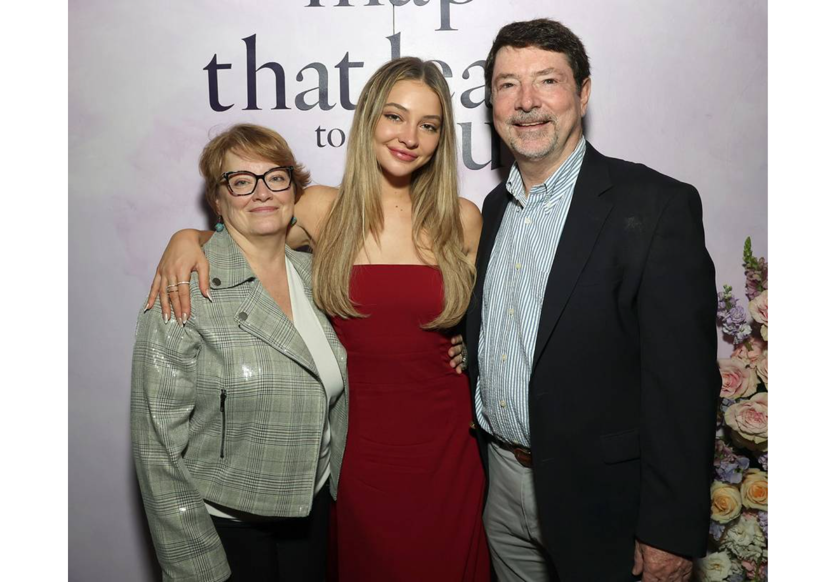 Madelyn Cline and parents attend the after party for Amazon Prime’s “The Map Leads To You” Charleston Special Screening at Lamar’s on Sunday, August 10, 2025 in Charleston, SC. Photo Credit: Todd Williamson