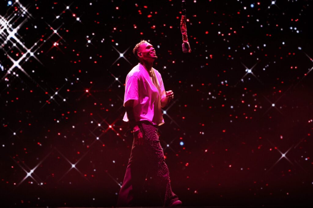 Chris Brown photgraphed by Kevin Mazur/Getty Images