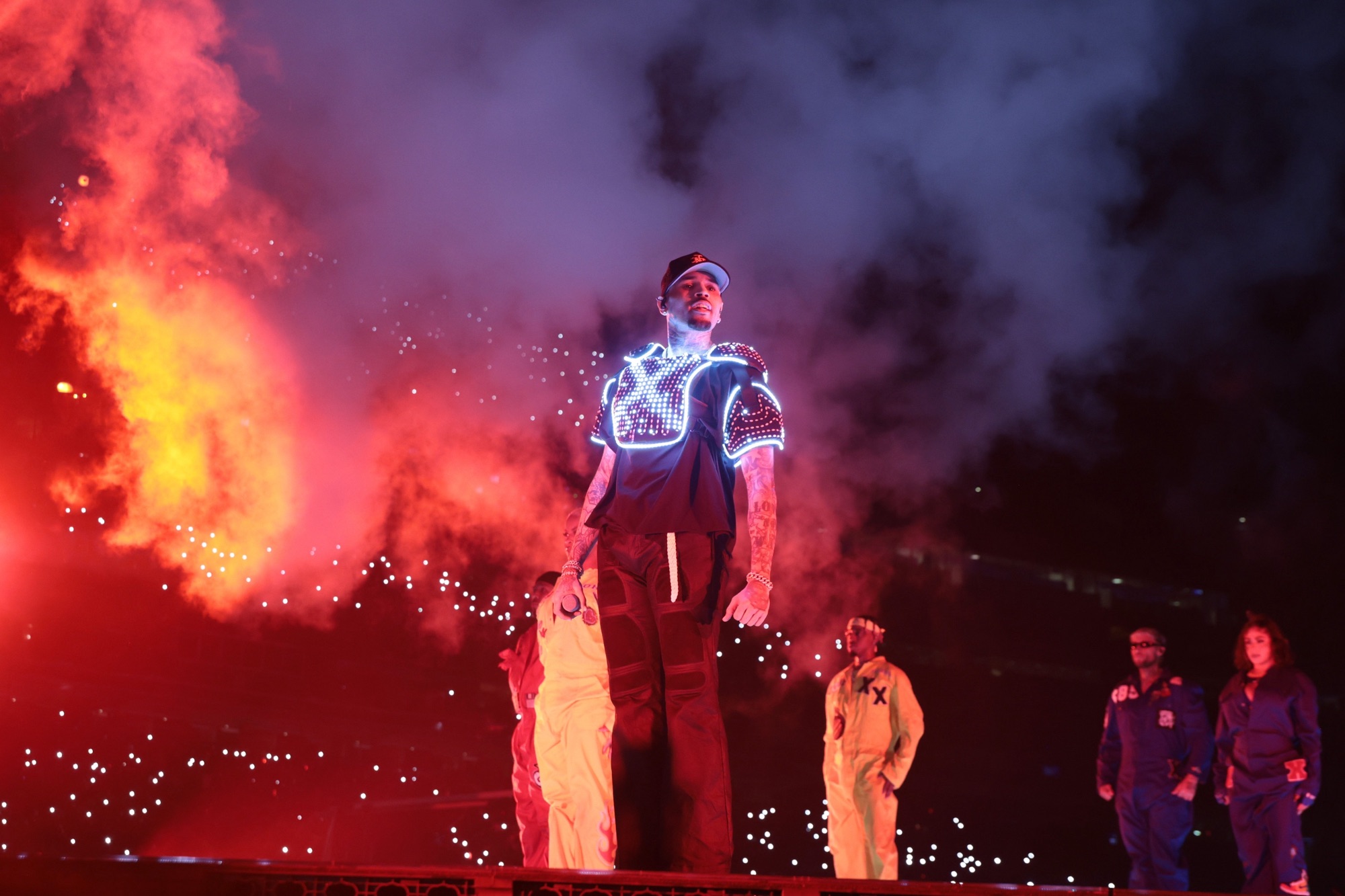 Chris Brown photgraphed by Kevin Mazur/Getty Images