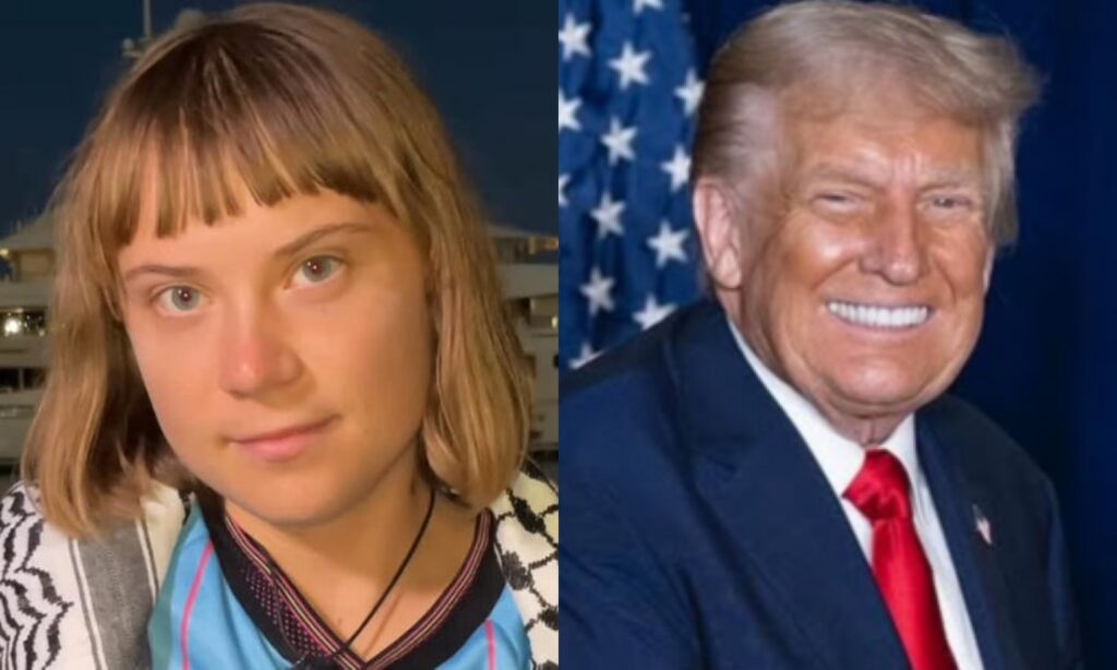 Greta Thunberg and President Donald Trump