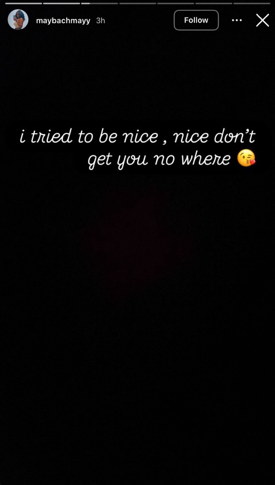 Maybach Mayy's Instagram Story