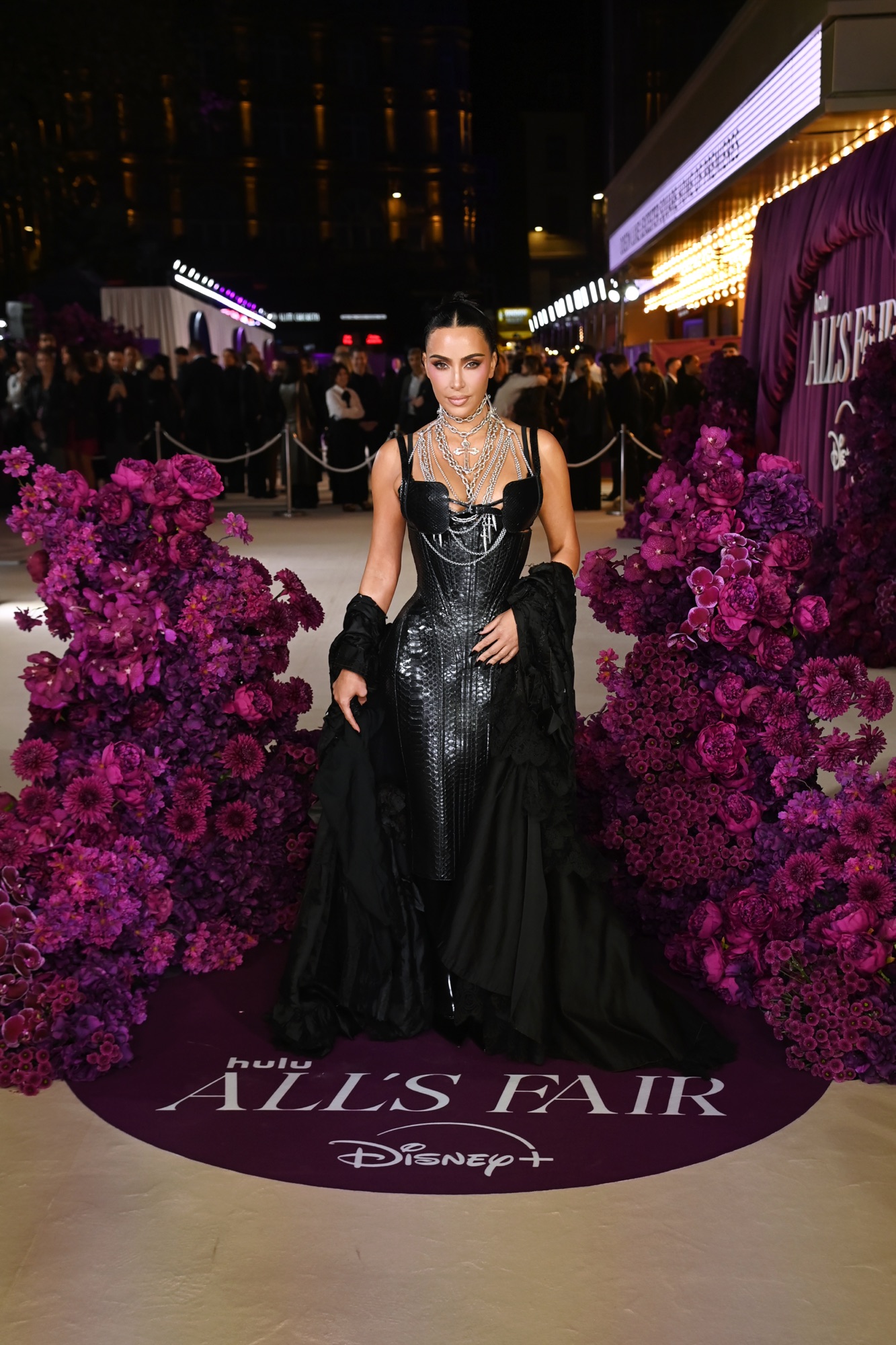 LONDON, ENGLAND - OCTOBER 22: Kim Kardashian attends the Disney+ London premiere of Hulu's 'All's Fair' on October 22, 2025 in London, England.
Photo by Dave Benett