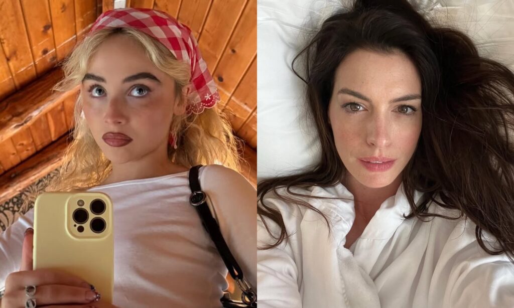 Sabrina Carpenter and Anne Hathaway
