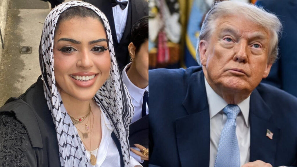 Amani Al-Khatahtbeh and Donald Trump