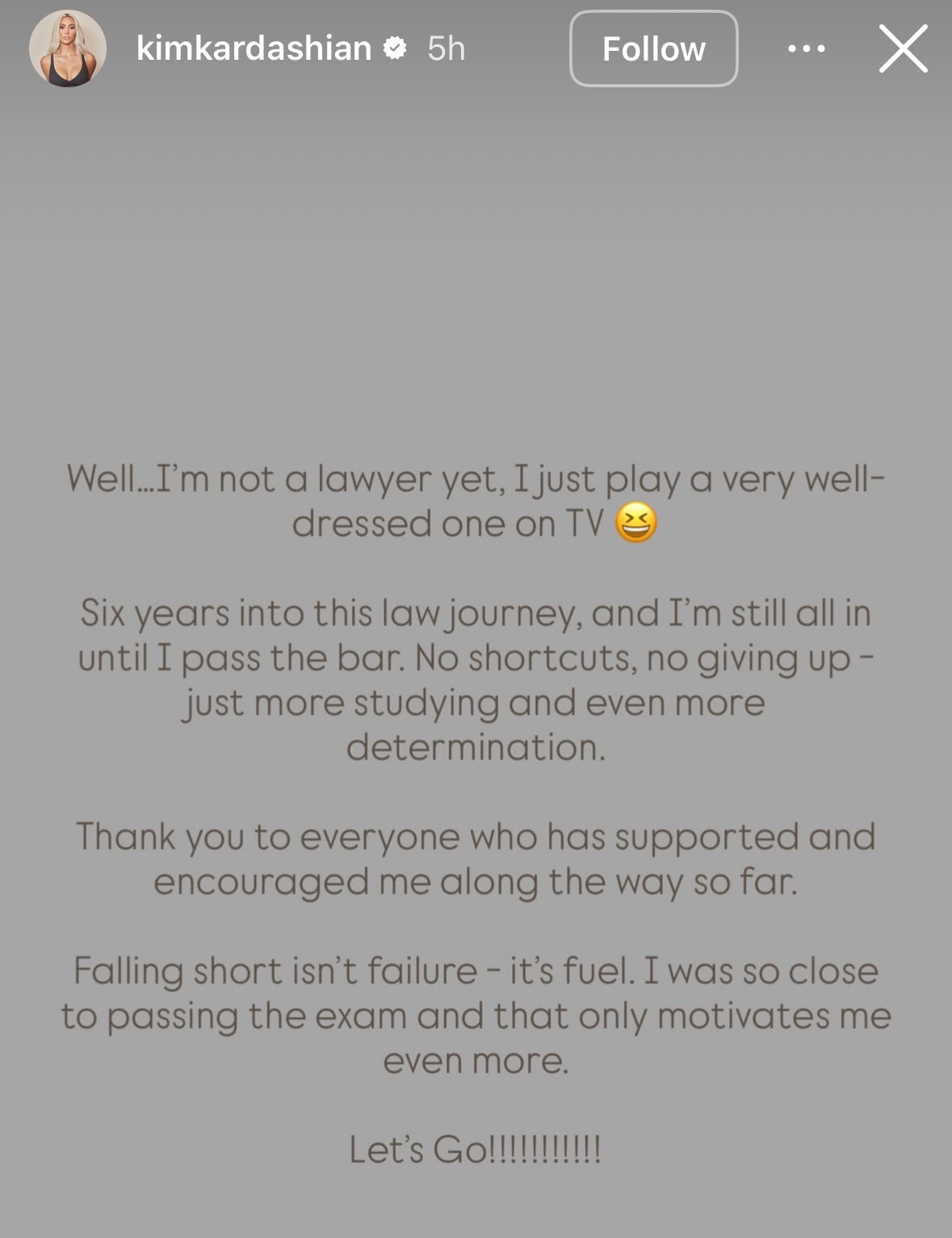 Kim Kardashian Instagram Story