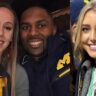 Sherrone Moore With His Wife and Paige Shiver