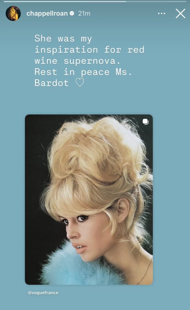Chappell Roan's Instagram Story
