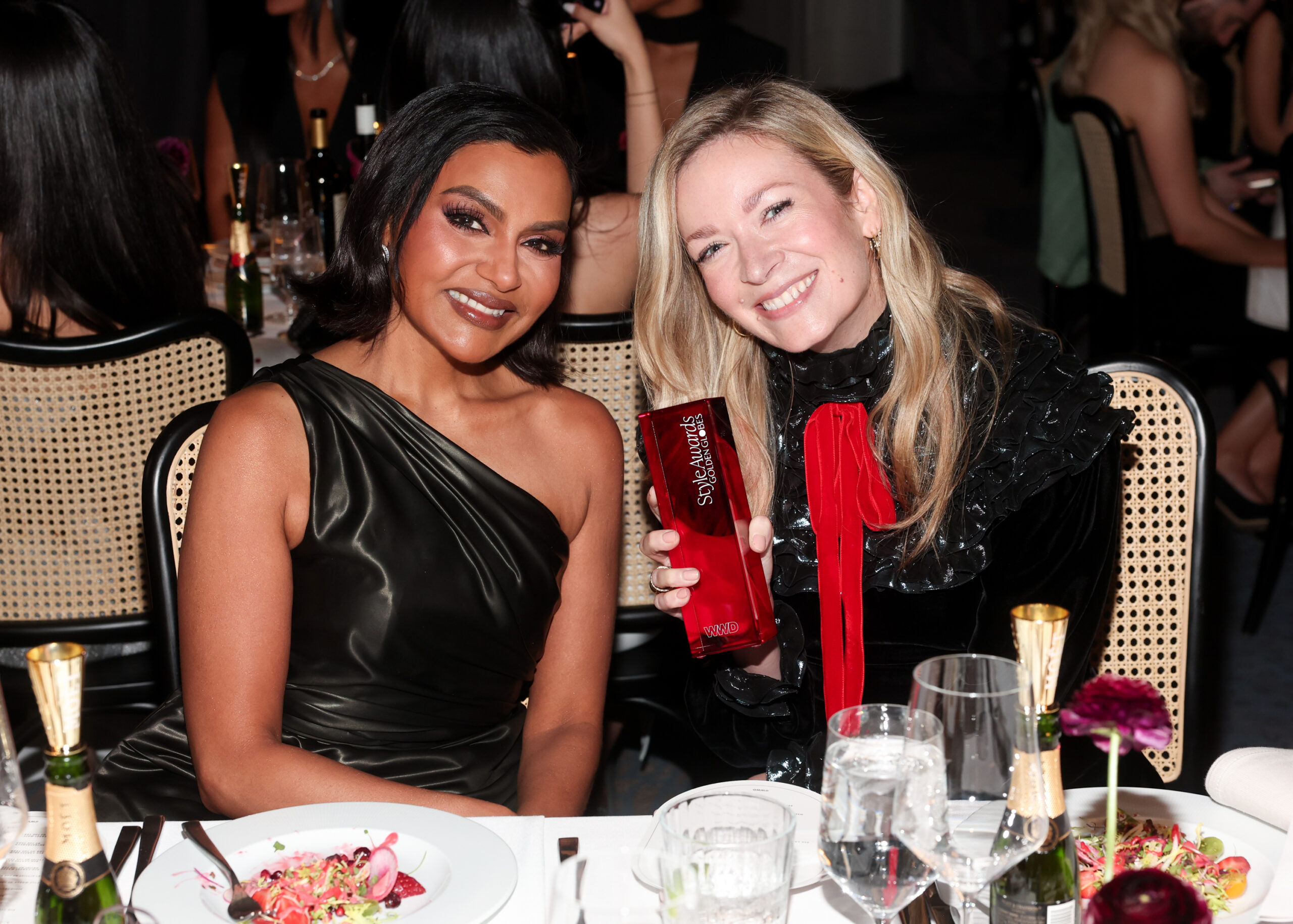 Mindy Kaling and Erin Walsh at the 2026 WWD Style Awards held at the Regent Santa Monica Beach on January 09, 2026 in Santa Monica, California.