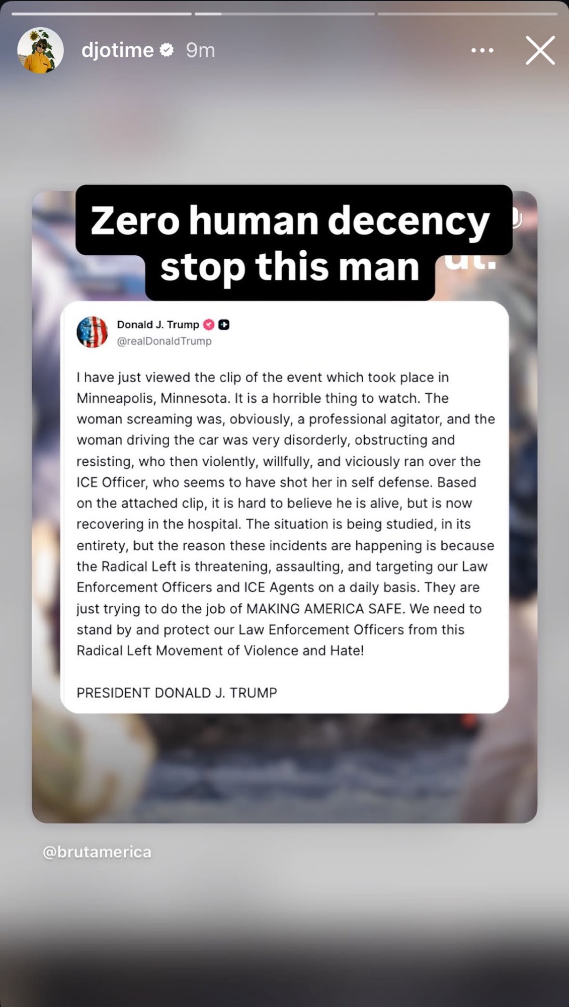 Joe Keery's Instagram Story