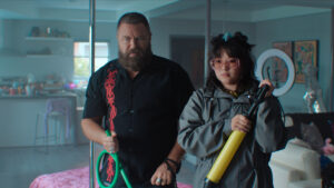 Nick Offerman and Thaddea Graham in “Margo’s Got Money Troubles,” premiering April 15, 2026 on Apple TV.