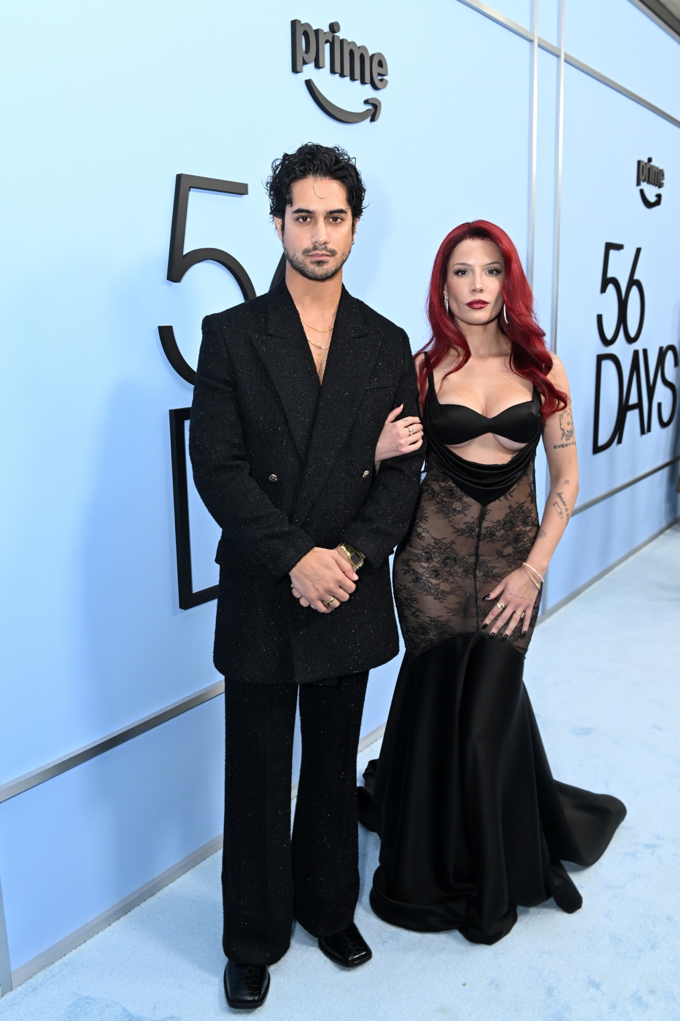 LOS ANGELES, CALIFORNIA - FEBRUARY 11: (L-R) Avan Jogia and Halsey attend the Prime Video “56 Days” Los Angeles Premiere Screening at Hammer Museum on February 11, 2026 in Los Angeles, California. (Photo by Vivien Killilea/Getty Images for Prime Video)
