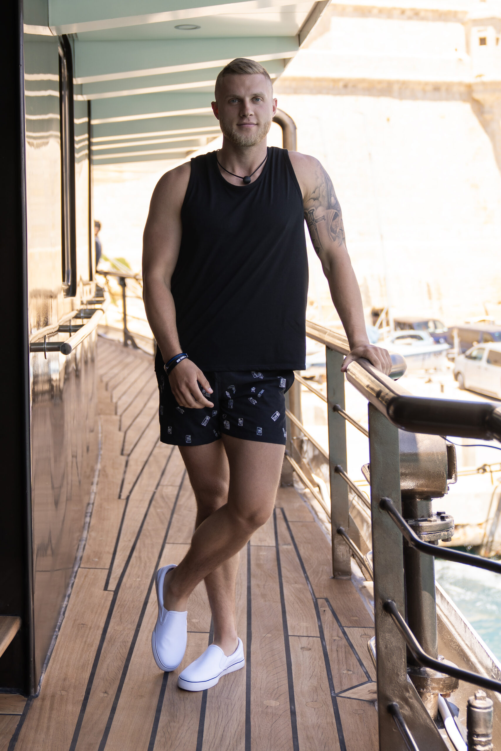 LOVE OVERBOARD - Get ready to hit the high seas with “Love Overboard”! Step aboard the ultimate luxury yacht, where sexy singles are ready to mix and mingle … and find love. But there’s a twist … gaining access to the yacht’s extravagant amenities won’t be so simple. As the journey unfolds, romance ignites; alliances form; and hearts are shattered. In the end, only one couple will reign supreme. Who will rise to the top, and who will be left stranded? (Disney/Jarno Iotti)
KEIF