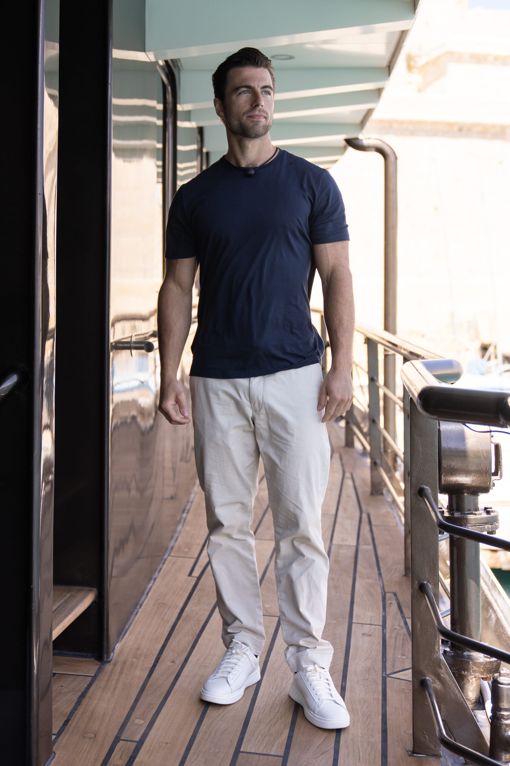 LOVE OVERBOARD - Get ready to hit the high seas with “Love Overboard”! Step aboard the ultimate luxury yacht, where sexy singles are ready to mix and mingle … and find love. But there’s a twist … gaining access to the yacht’s extravagant amenities won’t be so simple. As the journey unfolds, romance ignites; alliances form; and hearts are shattered. In the end, only one couple will reign supreme. Who will rise to the top, and who will be left stranded? (Disney/Jarno Iotti)
ANDREW