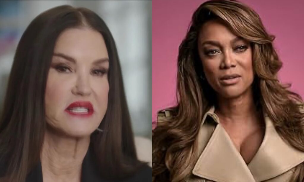 Janice Dickinson and Tyra Banks