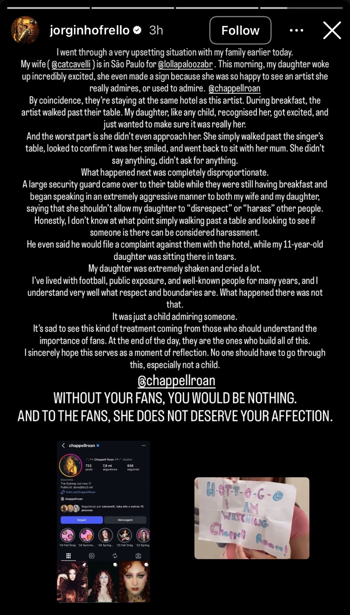 Jorginho's Instagram Story