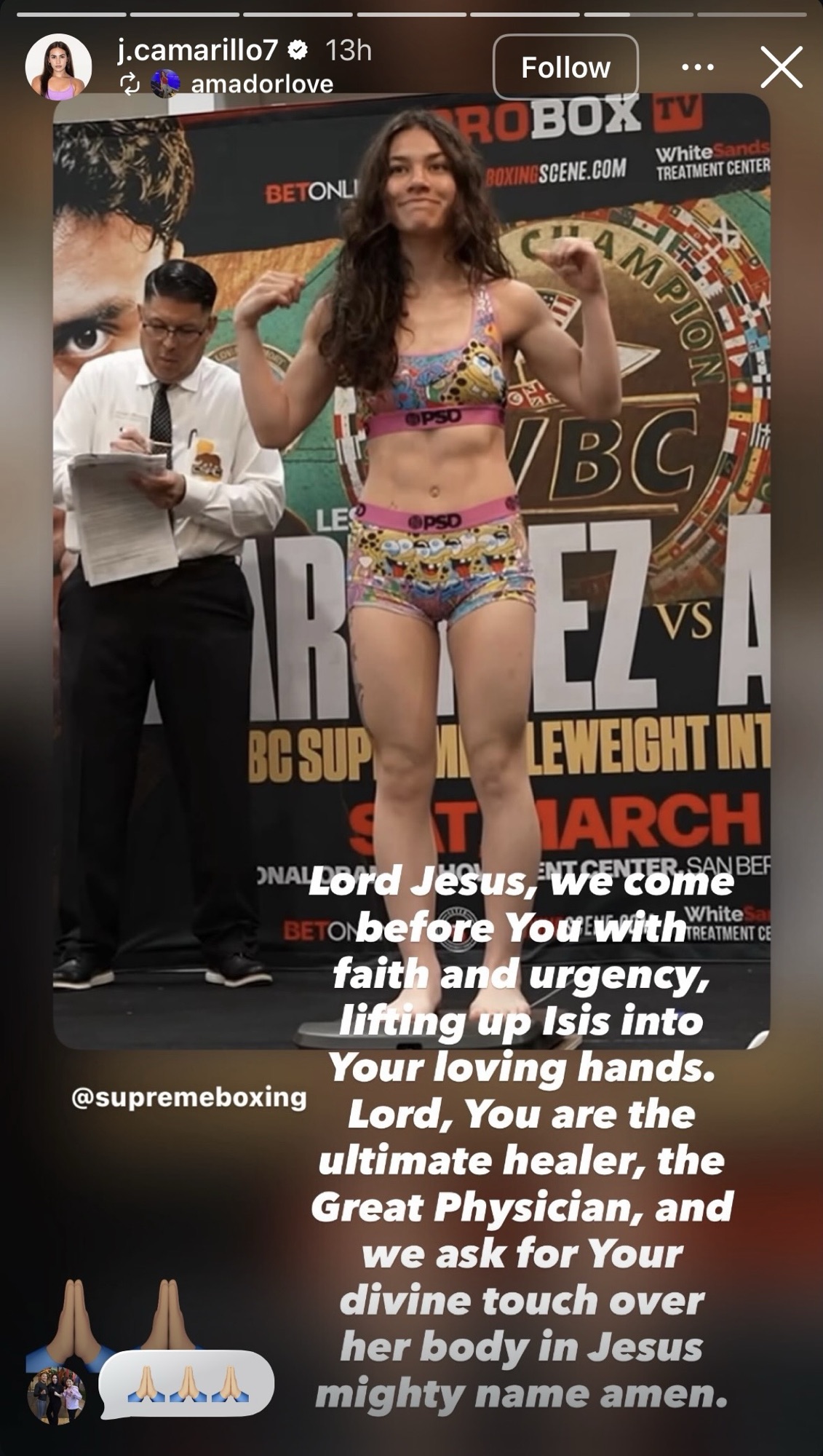 Jocelyn Camarillo's Instagram Story