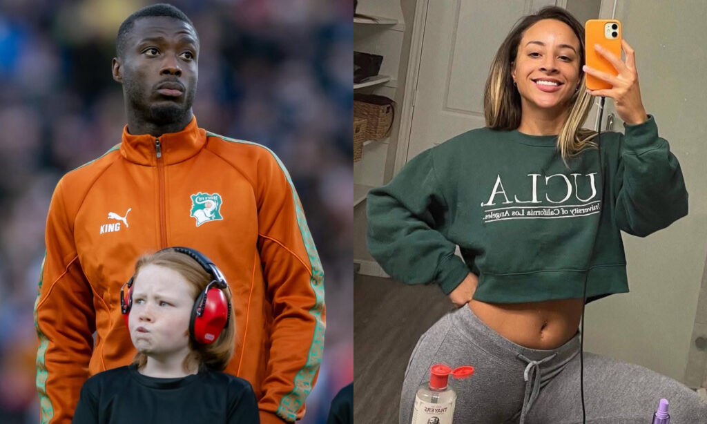 Nicolas Pépé and Teanna Trump