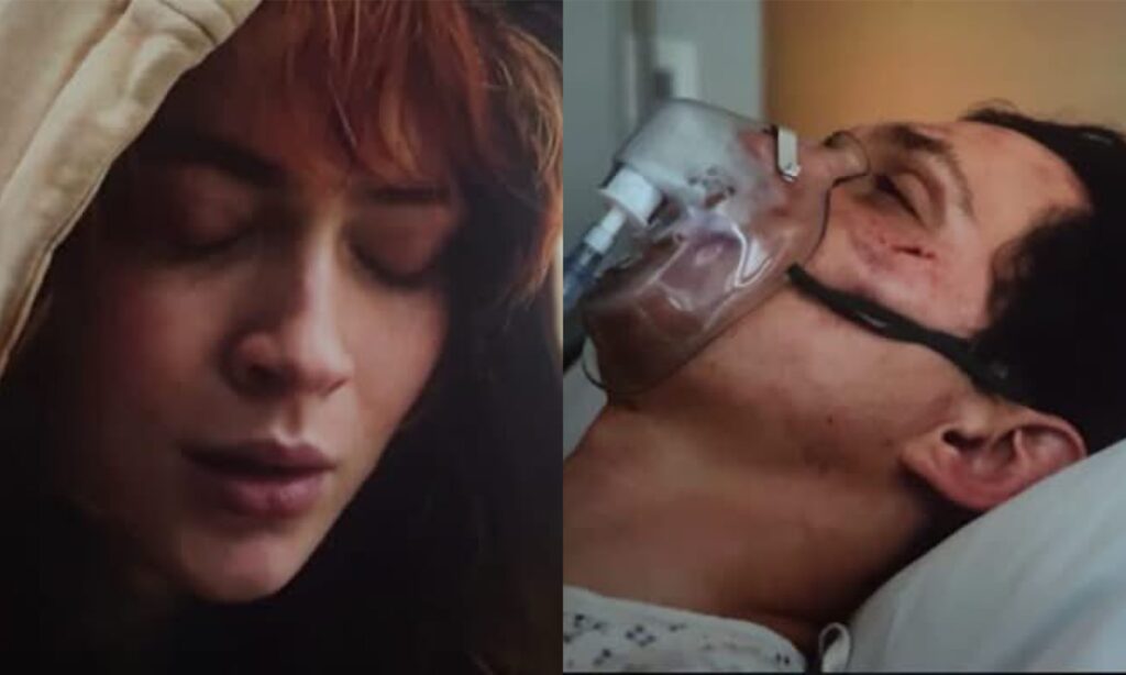 Sadie Sink as Jean Grey & Tom Holland as Peter Parker/Spider-Man