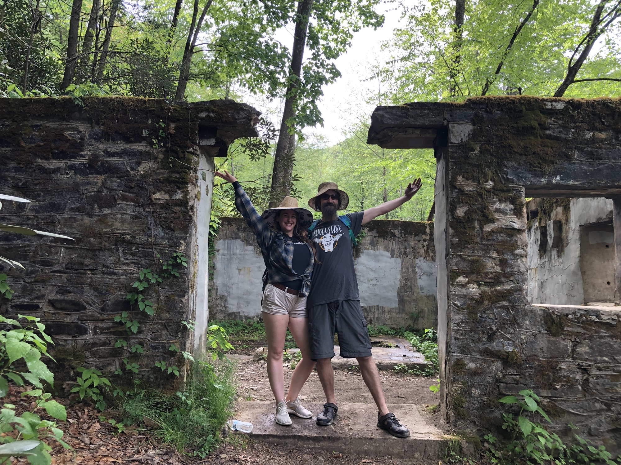 Amelia and the ‘bus man’ the day they met. Image credit: Amelia Quest